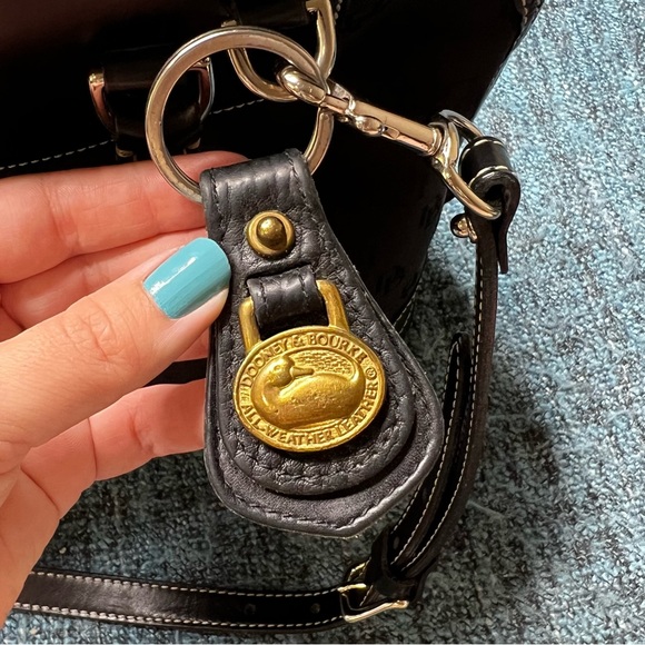 Vintage Dooney & Bourke Zip Zip Satchel Bag DB Logo in Black - Picture 3 of 10